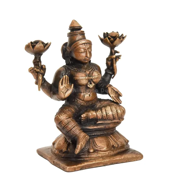 Decor_Handmade_Copper_Lakshmi_2.65_inches,_Patina_Antique_Finish,_1_Piece
