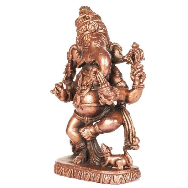 Decor_,_3.35_inches,_Handmade_Copper_Dancing_Ganesha_Idol,_330_Grams,_Patina_Antique_Finish,_Pack_of_1_Piece
