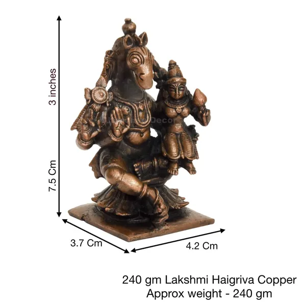 Decor_Handmade_Copper_Hayagriva_Lakshmi_Idol_3_inches,_Patina_Antique_Finish,_1_Piece