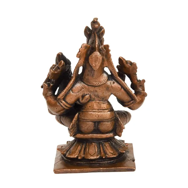 Decor_Handmade_Copper_Hayagriva_Lakshmi_Idol_3_inches,_Patina_Antique_Finish,_1_Piece