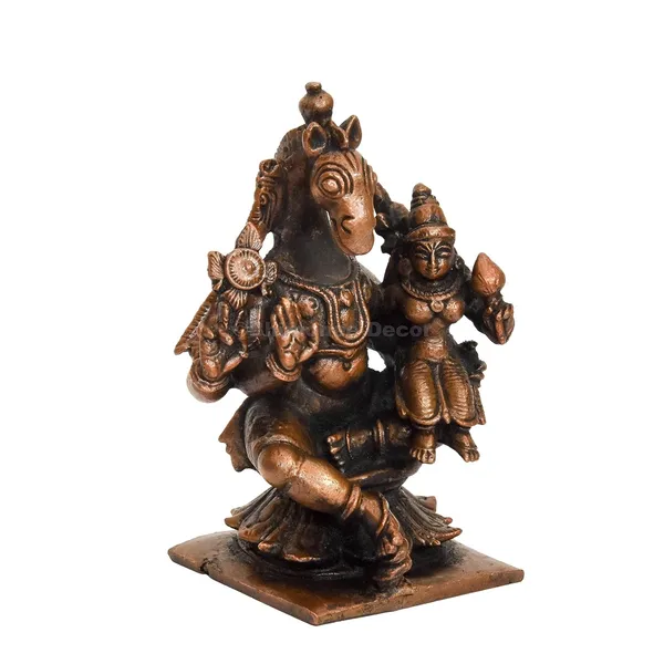 Decor_Handmade_Copper_Hayagriva_Lakshmi_Idol_3_inches,_Patina_Antique_Finish,_1_Piece