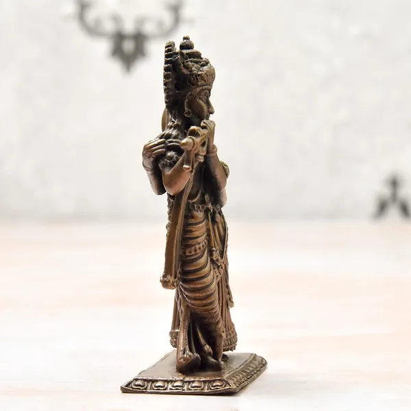 _3.5_inches,_Handmade_Copper_Radha_Krishna_Idol,_240_Grams_,_Patina_Antique_Finish_,_Pack_of_1_Piece