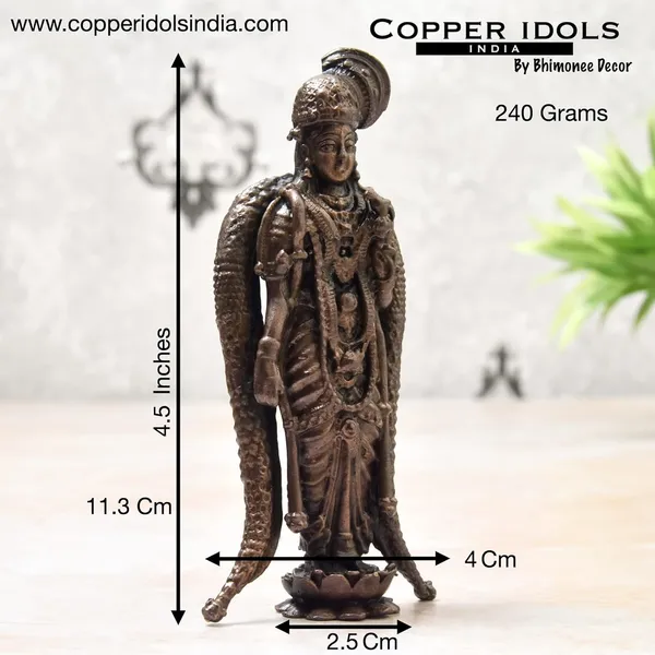 _4.5_inches,_Handmade_Copper_Andal_Devi_Idol,_240_Grams_,_Patina_Antique_Finish_,_Pack_of_1_Piece