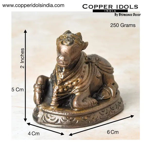 _2_inches,_Copper_Handmade_Nandi_Idol_,_250_Grams_,_Patina_Antique_Finish_,_Pack_of_1_Piece