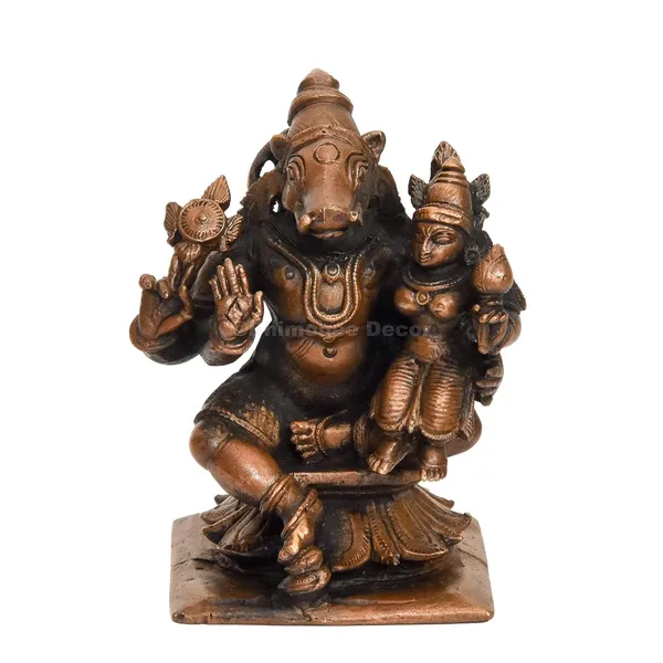Decor_Handmade_Copper_Varaha_Lakshmi_2.65_inches,_Patina_Antique_Finish,_1_Piece