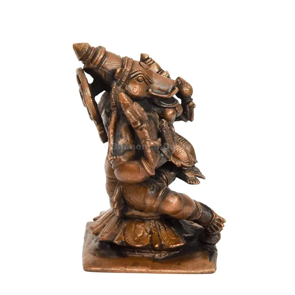 Decor_Handmade_Copper_Varaha_Lakshmi_2.65_inches,_Patina_Antique_Finish,_1_Piece
