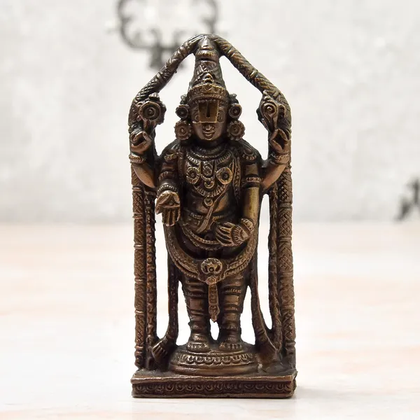 _3.8_inches,_Handmade_Copper_Balaji_Idol,_260_Grams_,_Patina_Antique_Finish_,_Pack_of_1_Piece