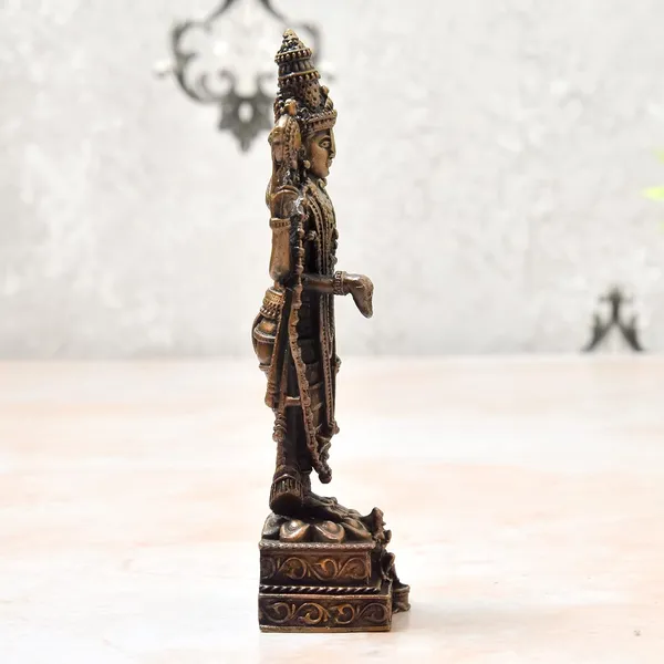 _5_inches,_Handmade_Copper_Balaji_with_Garuda_Idol,_270_Grams_,_Patina_Antique_Finish_,_Pack_of_1_Piece