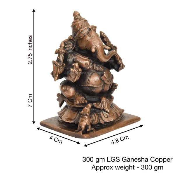 Decor_Handmade_Copper_Vinayaka_,_Ganesh_,_2.75_inches_,_Patina_Antique_Finish_,_1_Piece