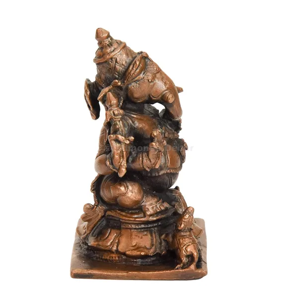 Decor_Handmade_Copper_Vinayaka_,_Ganesh_,_2.75_inches_,_Patina_Antique_Finish_,_1_Piece