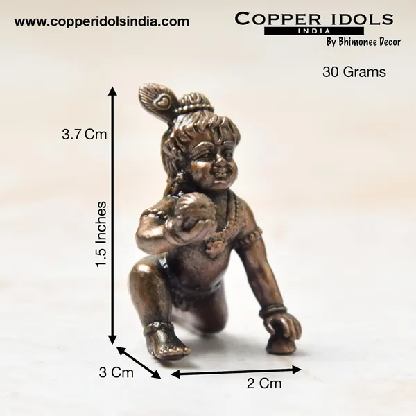 _1.5_inches,_Handmade_Copper_Bal_Krishna_Idol,_30_Grams_,_Patina_Antique_Finish_,_Pack_of_1_Piece