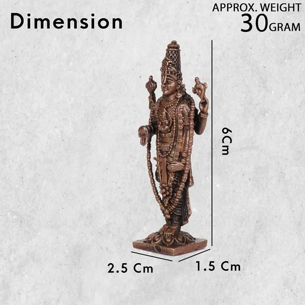 _2.25_inches,_Handmade_Copper_Balaji_Idol_Spl,_30_Grams,_Patina_Antique_Finish,_Pack_of_1_Piece