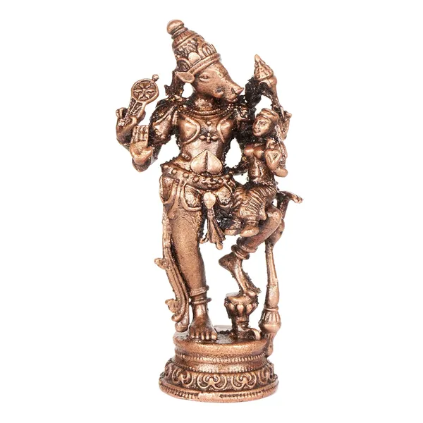 Decor_Handmade_Copper_Bhu_Varaha_Lakshmi_2_inches,_30_gm,_Patina_Antique_Finish,_1_Piece