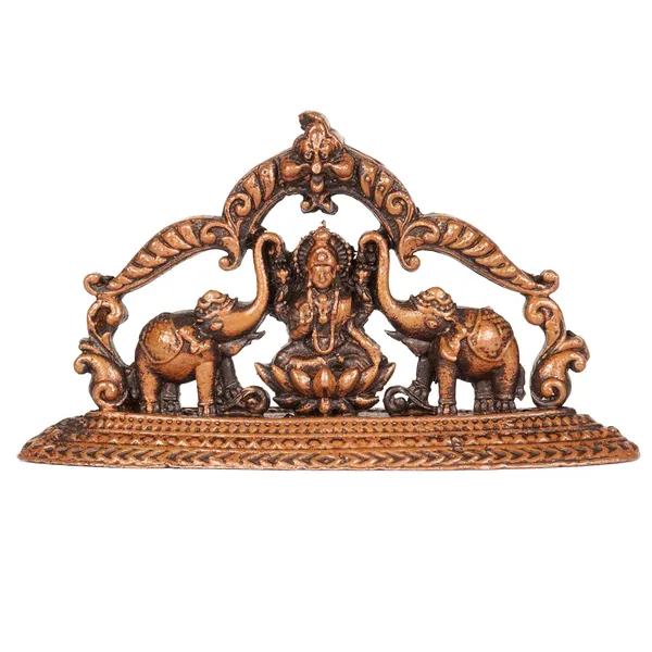 Decor_Handmade_Copper_Gaja_Lakshmi_1.35_inches,_30_gm,_Patina_Antique_Finish,_1_Piece