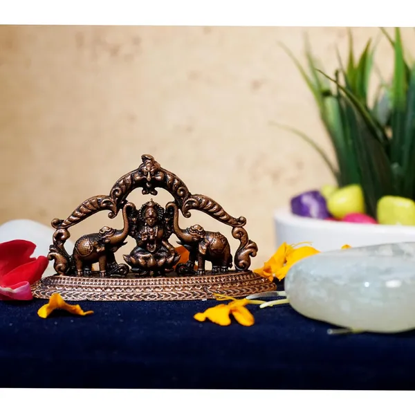 Decor_Handmade_Copper_Gaja_Lakshmi_1.35_inches,_30_gm,_Patina_Antique_Finish,_1_Piece