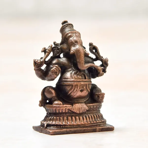 _1.5_inches,_Handmade_Copper_Ganesha_Idol_,_30_Grams_,_Patina_Antique_Finish_,_Pack_of_1_Piece