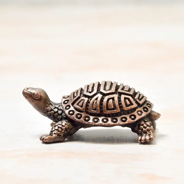 _0.6_inches,_Copper_Handmade_Turtle_|_Kurma_|_Tortoise_with_Copper_Plate,_30_Grams,_Patina_Antique_Finish,_Pack_of_1_Piece