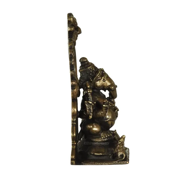 Decor_Copper_Handmade_Prabhavalli_Ganesha_3.75_inches_Sitting_Idol_Statue_Showpiece_for_Home_Temple_Decor_II_Office_Desk_II_Nice_Gift_Ideal_for_Good_Luck_Wishes_II