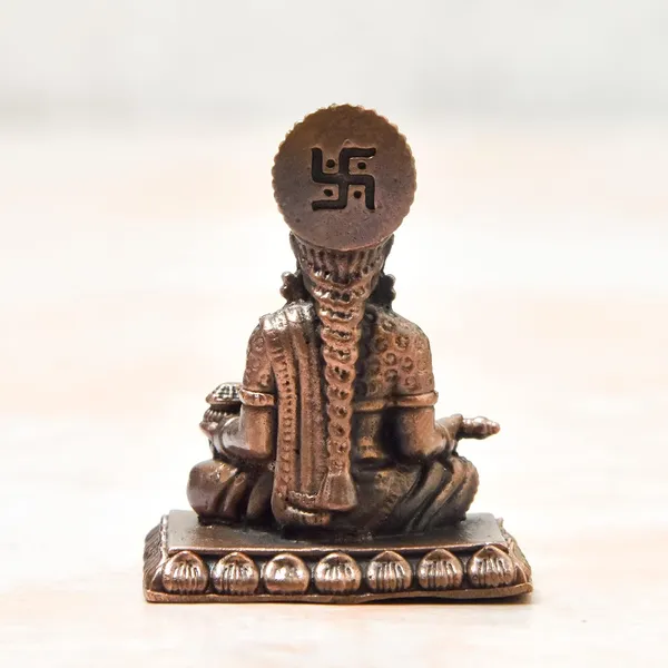 _1.6_inches,_Handmade_Copper_Annapurna_Devi_Idol,_40_Grams,_Patina_Antique_Finish,_Pack_of_1_Piece