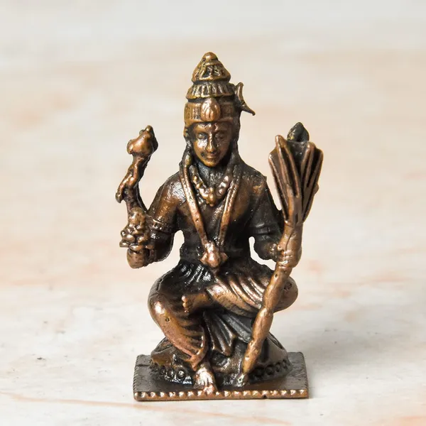 _1.75_inches,_Copper_Handmade_Rajarajeshwari_Idol,_40_Grams_,_Patina_Antique_Finish,_Pack_of_1_Piece