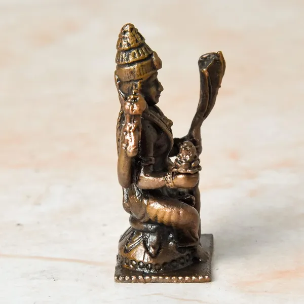 _1.75_inches,_Copper_Handmade_Rajarajeshwari_Idol,_40_Grams_,_Patina_Antique_Finish,_Pack_of_1_Piece
