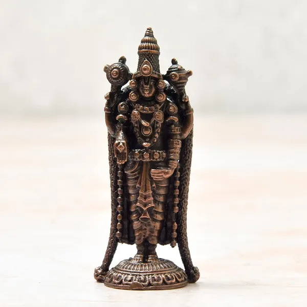 _2.6_inches,_Handmade_Copper_Balaji_Idol_,_40_Grams_,_Patina_Antique_Finish_,_Pack_of_1_Piece