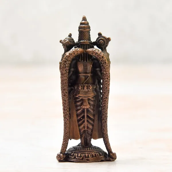 _2.6_inches,_Handmade_Copper_Balaji_Idol_,_40_Grams_,_Patina_Antique_Finish_,_Pack_of_1_Piece