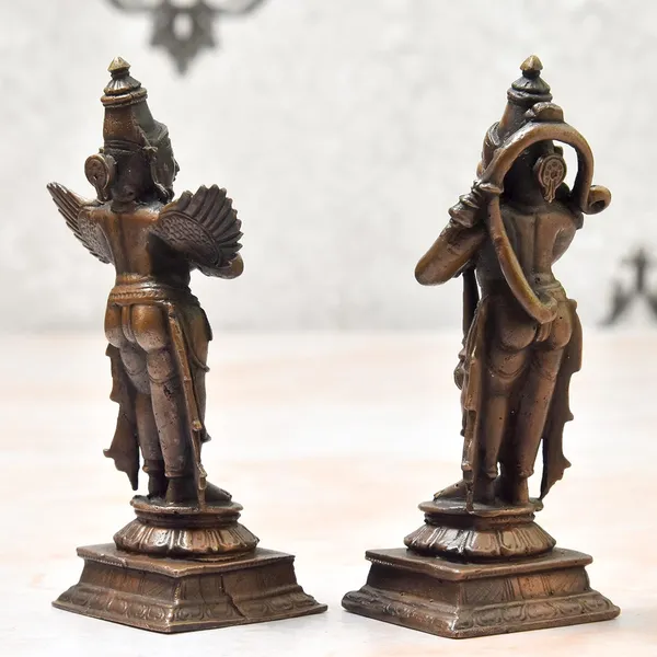 _4_inch,_Handmade_Copper_Garuda_Hanuman_Set,_460_Grams_Pair_Weight_,_Patina_Antique_Finish,_Pack_of_2_Piece_,_Size_3