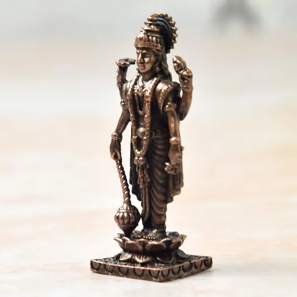 _2.5_inch,_Copper_Vishnu_Idol,_50_Grams_Weight,_Patina_Antique_Finish,_Pack_of_1_Piece