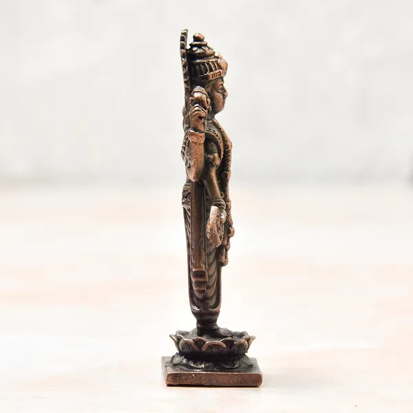 _2.75_inches,_Handmade_Copper_Dhanvantri_Idol,_60_Grams,_Patina_Antique_Finish,_Pack_of_1_Piece