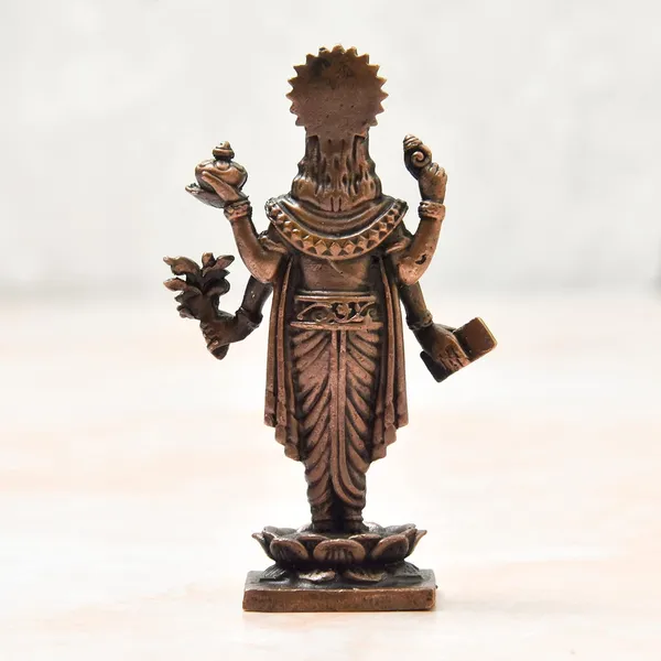 _2.75_inches,_Handmade_Copper_Dhanvantri_Idol,_60_Grams,_Patina_Antique_Finish,_Pack_of_1_Piece