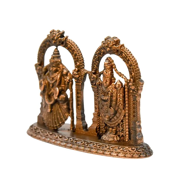 _2_inches,_Handmade_Copper_Balaji_with_Padmavati_|_Lakshmi_Idol_,_60_Grams_,_Patina_Antique_Finish_,_Pack_of_1_Piece