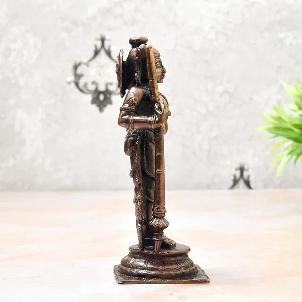 _5.75_inches,_Handmade_Copper_Udupi_Krishna_Idol,_610_Grams_,_Patina_Antique_Finish_,_Pack_of_1_Piece
