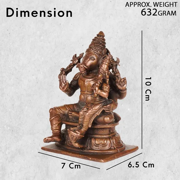 Decor_Handmade_Copper_Varaha_Lakshmi_4_inches,_630_gm,_Patina_Antique_Finish,_1_Piece