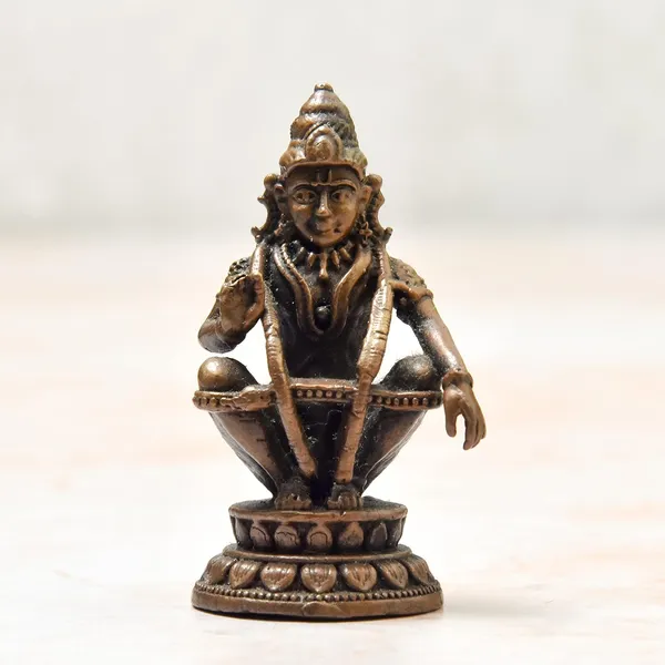 _2.25_inches,_Handmade_Copper_Ayyappa_Swamy_Idol,_70_Grams,_Patina_Antique_Finish,_Pack_of_1_Piece