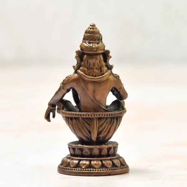 _2.25_inches,_Handmade_Copper_Ayyappa_Swamy_Idol,_70_Grams,_Patina_Antique_Finish,_Pack_of_1_Piece