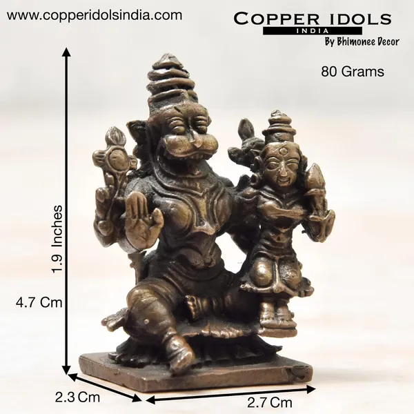 1.9_inches,_Copper_Handmade_Lakshmi_Narashimha_Idol,_80_Grams_,_Patina_Antique_Finish,_Pack_of_1_Piece