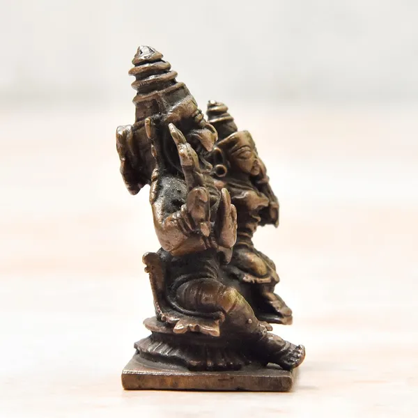1.9_inches,_Copper_Handmade_Lakshmi_Narashimha_Idol,_80_Grams_,_Patina_Antique_Finish,_Pack_of_1_Piece