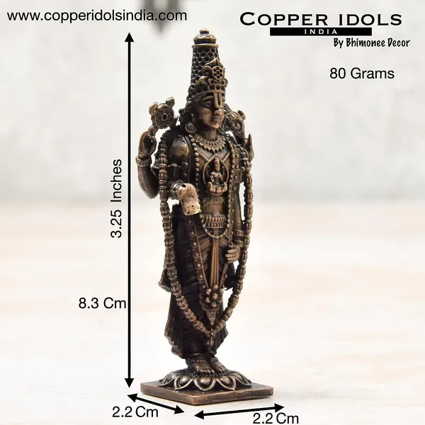_3.25_inches,_Handmade_Copper_Balaji_Idol_Spl,_80_Grams,_Patina_Antique_Finish,_Pack_of_1_Piece