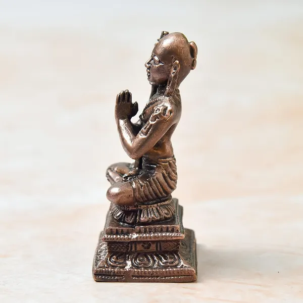 _2.25_inches,_Copper_Handmade_Shri_Ramanuja/Ramanujacharya_Idol_,Statue_of_Equality_,_90_Grams_,_Patina_Antique_Finish,_Pack_of_1_Piece