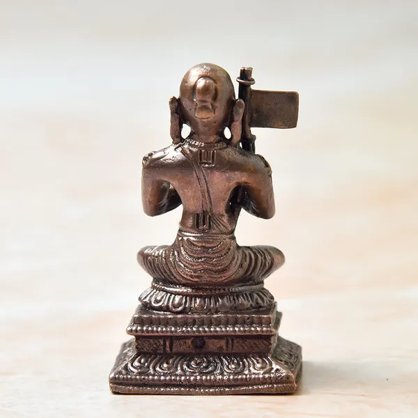 _2.25_inches,_Copper_Handmade_Shri_Ramanuja/Ramanujacharya_Idol_,Statue_of_Equality_,_90_Grams_,_Patina_Antique_Finish,_Pack_of_1_Piece