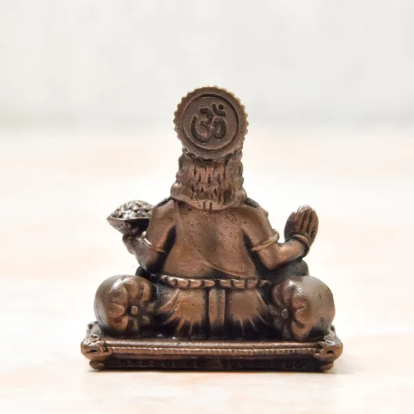 _1.9_inches,_Handmade_Copper_Indian_Maharaja_Kuber_Idol,_90_Grams,_Patina_Antique_Finish,_Pack_of_1_Piece