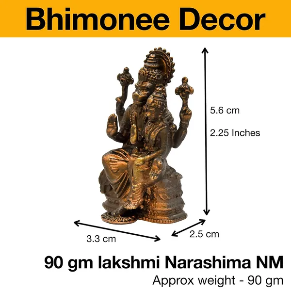 2.25_inches,_Copper_Handmade_Lakshmi_Narashimha_Idol,_90_Grams_,_Patina_Antique_Finish,_Pack_of_1_Piece