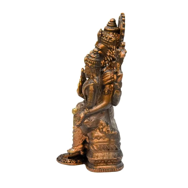 2.25_inches,_Copper_Handmade_Lakshmi_Narashimha_Idol,_90_Grams_,_Patina_Antique_Finish,_Pack_of_1_Piece