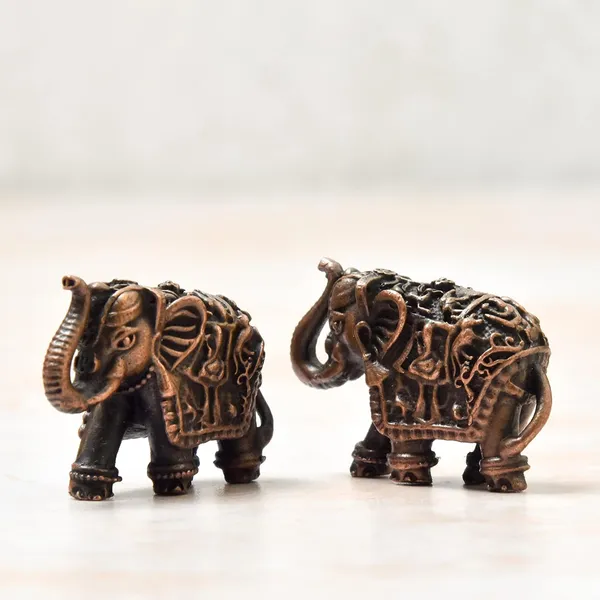 _1_inch_Small,_Handmade_Copper_Elephant_Set,_90_Grams_Pair_Weight,_Patina_Antique_Finish,_Pack_of_2_Piece