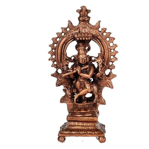 Decor_Handmade_Copper_Prabhavli_Cow_Krishna_Idol_3_inches,_90_gm,_Patina_Antique_Finish,_1_Piece