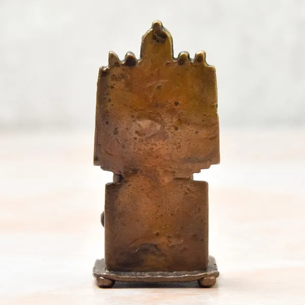 _2.5_inches,_Copper_Handmade_Ragvendra_Swamy_Idol,_90_Grams_,_Patina_Antique_Finish_,_Pack_of_1_Piece