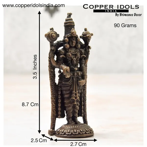 _3.5_inches,_Handmade_Copper_Balaji_Idol,_90_Grams_,_Patina_Antique_Finish_,_Pack_of_1_Piece