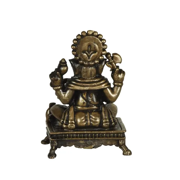 Decor_Copper_Handmade_Small_Ganesha_2.4_inches_Sitting_Idol_Statue_Showpiece_for_Home_Temple_Decor_II_Car_Dashboard_Decor_II_Office_Desk_II_Nice_Gift_Ideal_for_Good_Luck_Wishes_II