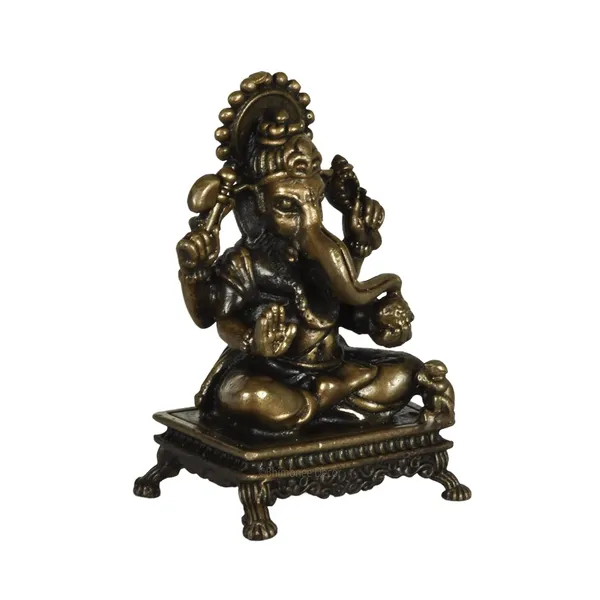 Decor_Copper_Handmade_Small_Ganesha_2.4_inches_Sitting_Idol_Statue_Showpiece_for_Home_Temple_Decor_II_Car_Dashboard_Decor_II_Office_Desk_II_Nice_Gift_Ideal_for_Good_Luck_Wishes_II